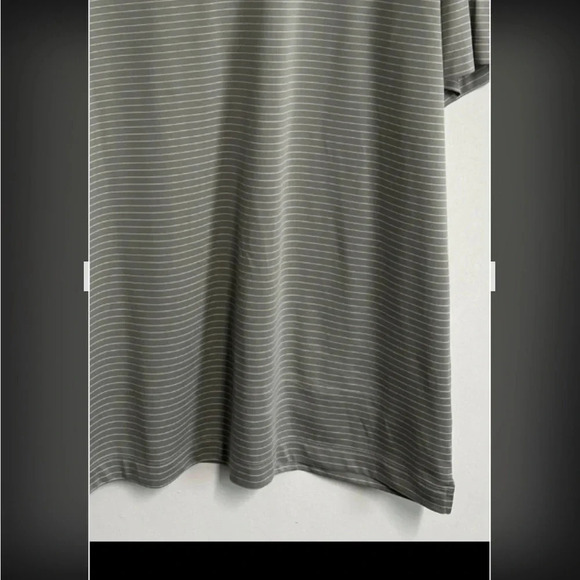 Nike Golf Men’s XXL Dri Fit Polo Shirt Gray Striped GOLF Athletic Casual Flaw - Picture 4 of 16